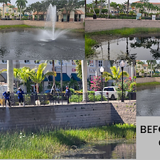 Commercial Project - Pressure Cleaning/Pressure Washing two Retaining Wall in lake located at Legacy Place in Palm Beach Gardens, FL 33410 0